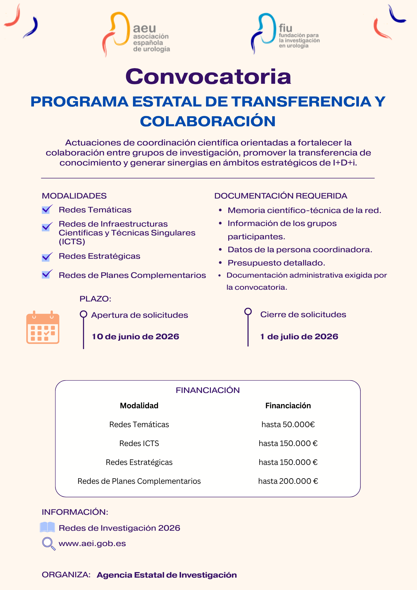 Abierta la convocatoria Redes de Investigación 2026 de la Agencia ...